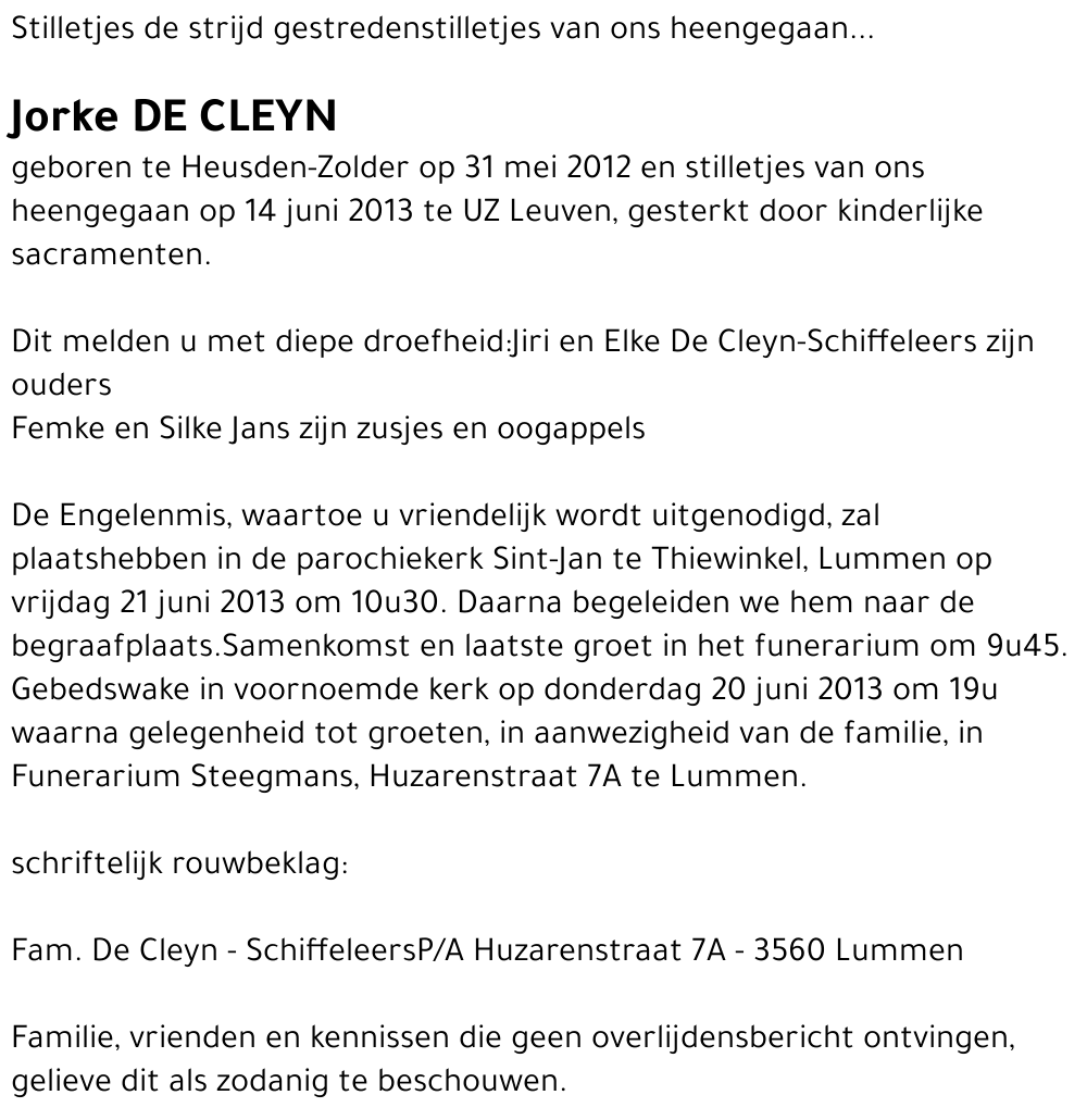 Jorke De Cleyn