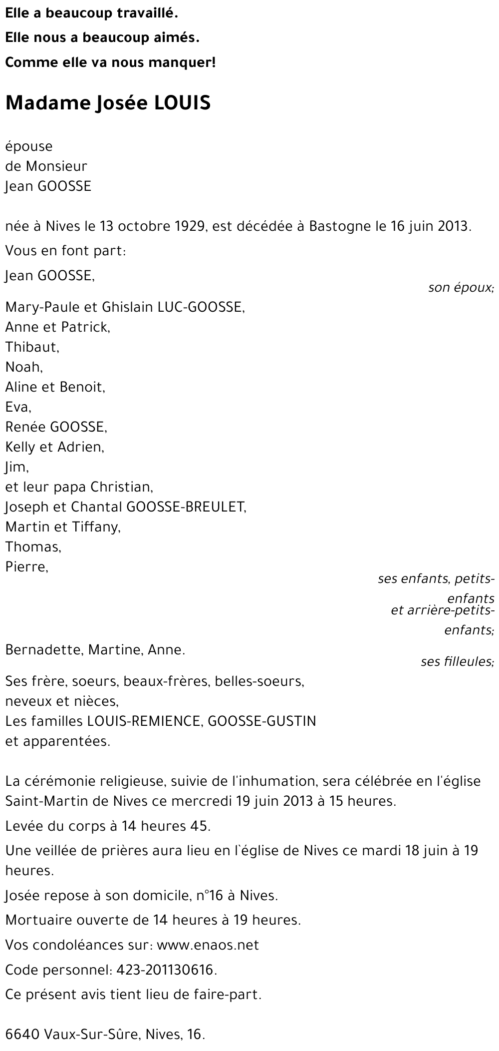 Josée LOUIS