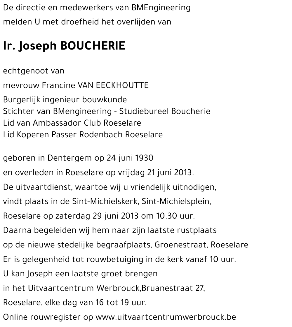 Joseph BOUCHERIE