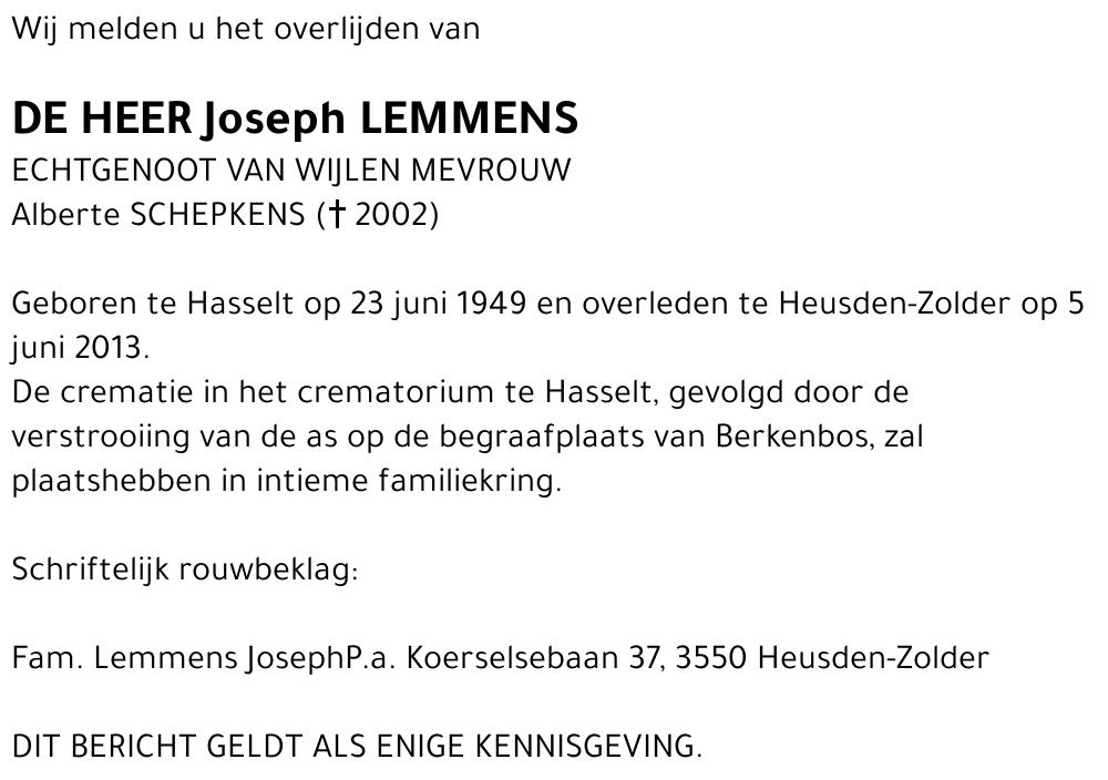 Joseph Lemmens