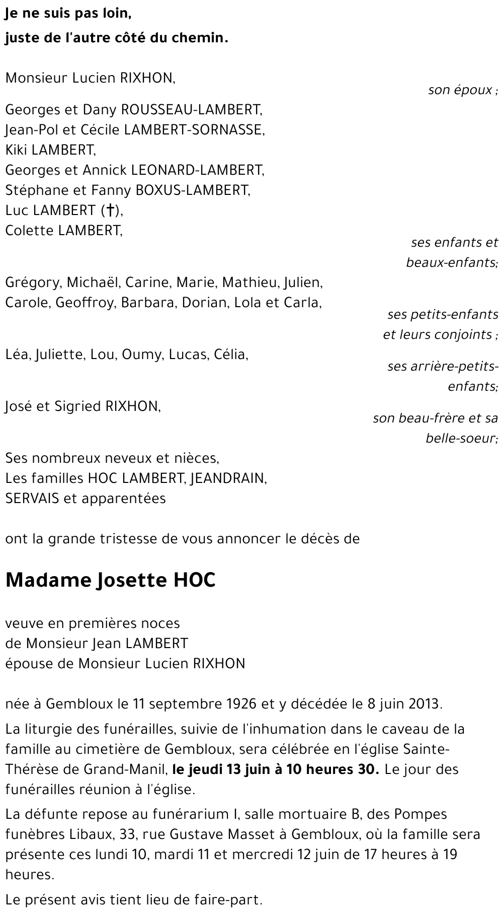 Josette HOC
