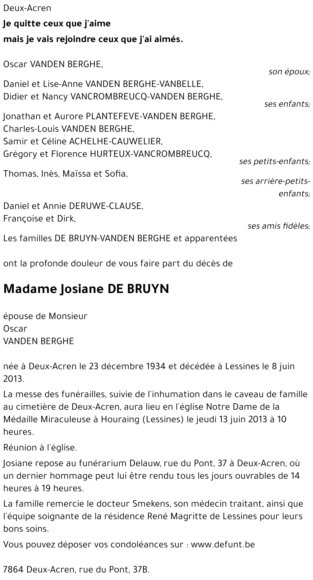 Josiane DE BRUYN