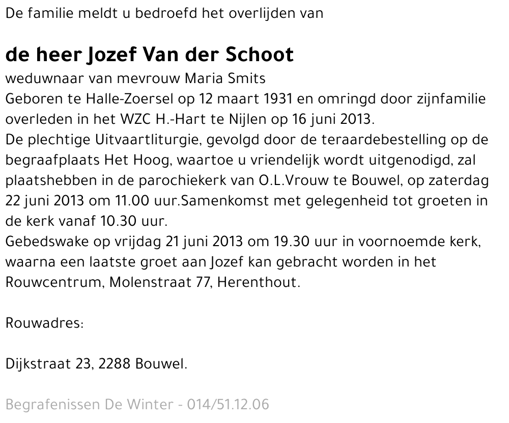 Jozef Van der Schoot