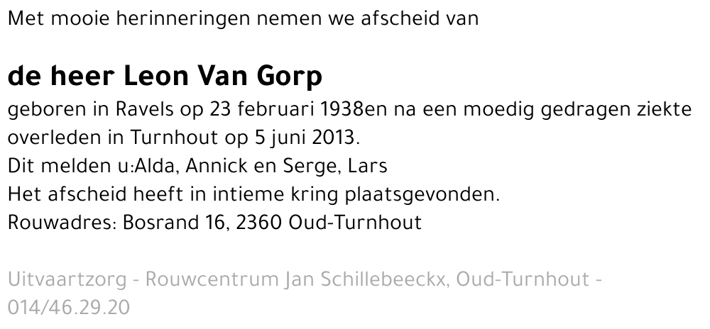 Leon Van Gorp
