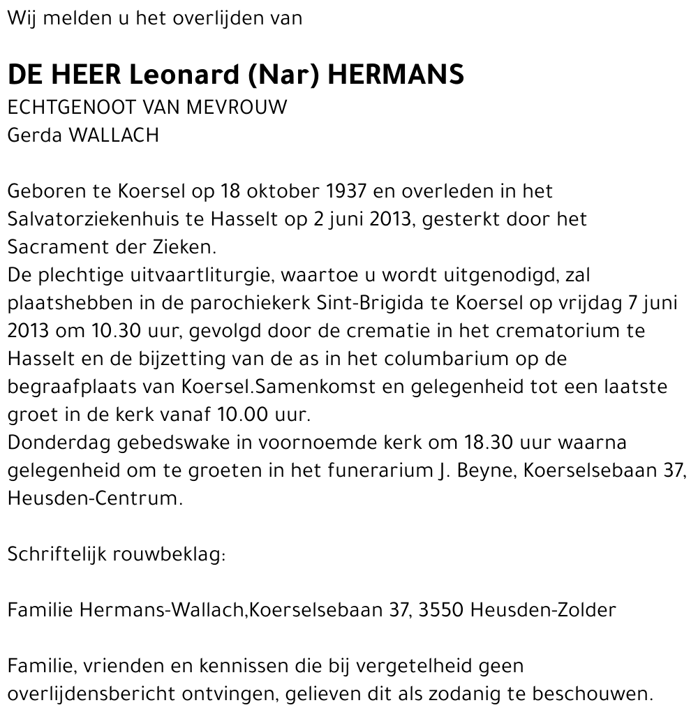 Leonard (Nar) Hermans