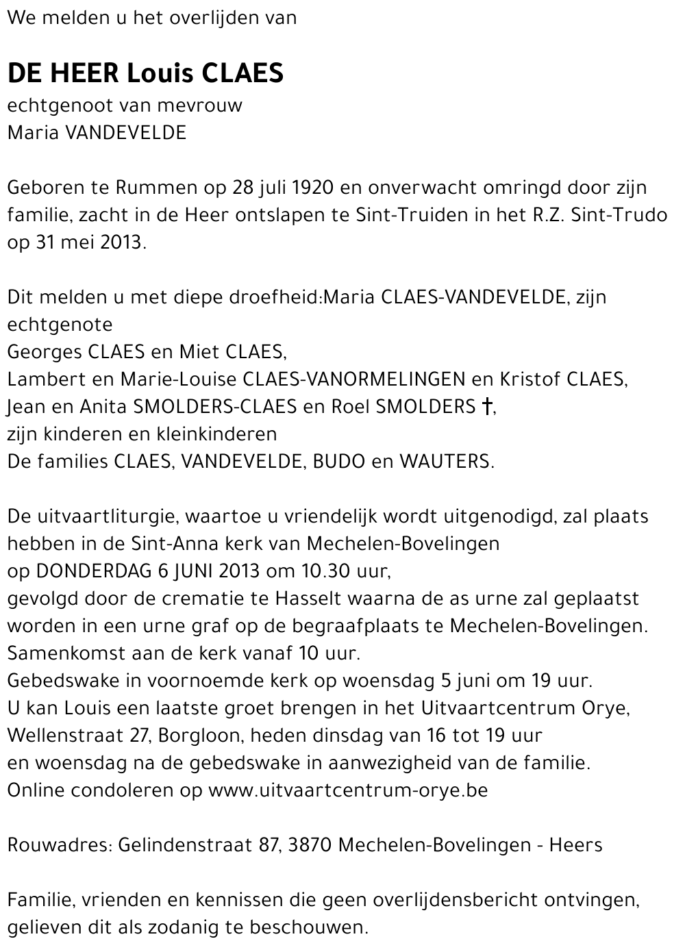 Louis CLAES