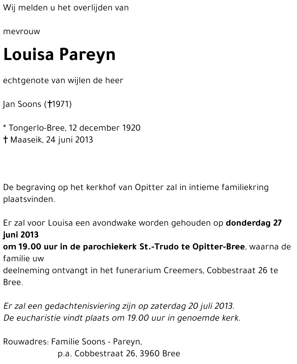 Louisa Pareyn