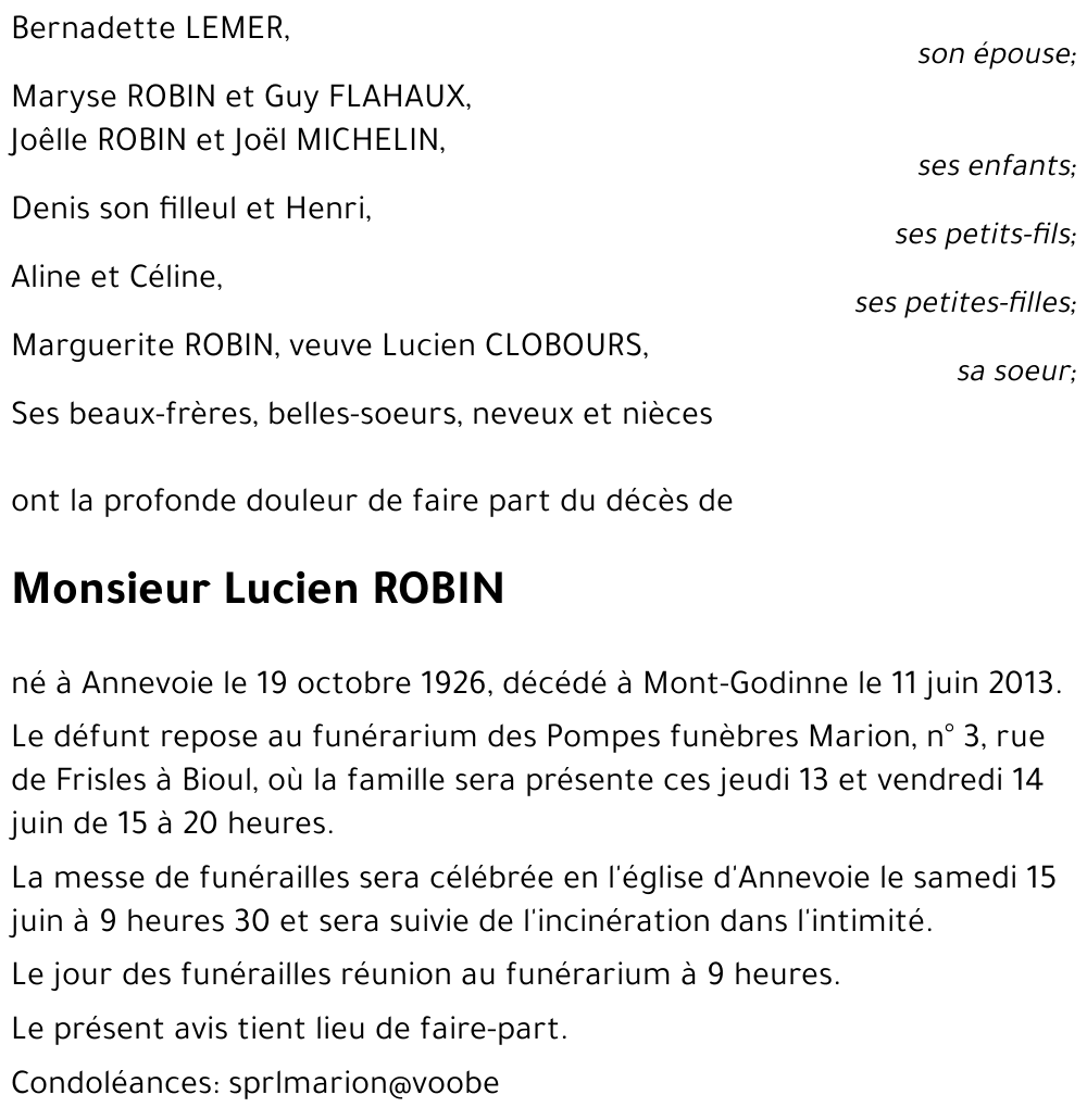Lucien ROBIN