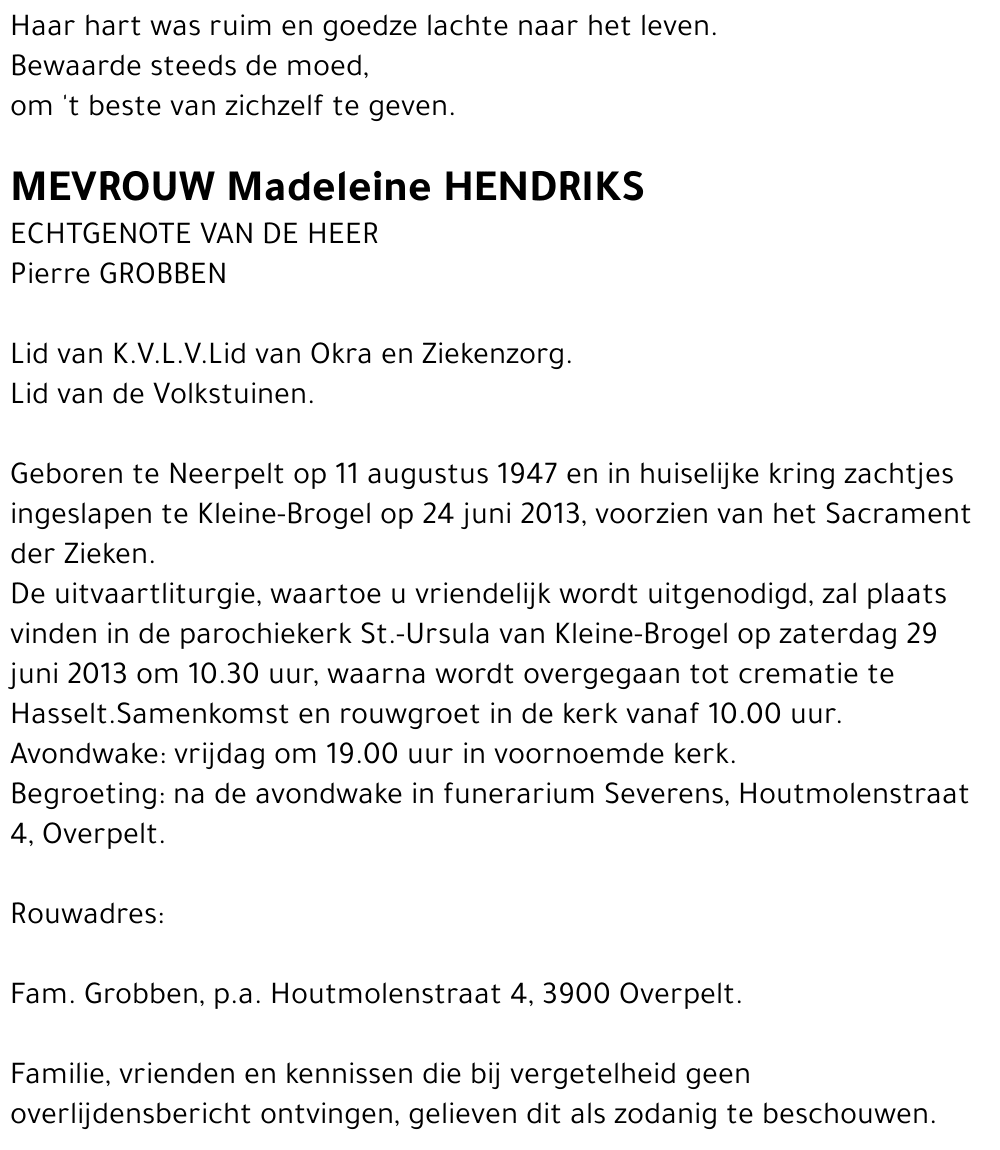Madeleine Hendriks