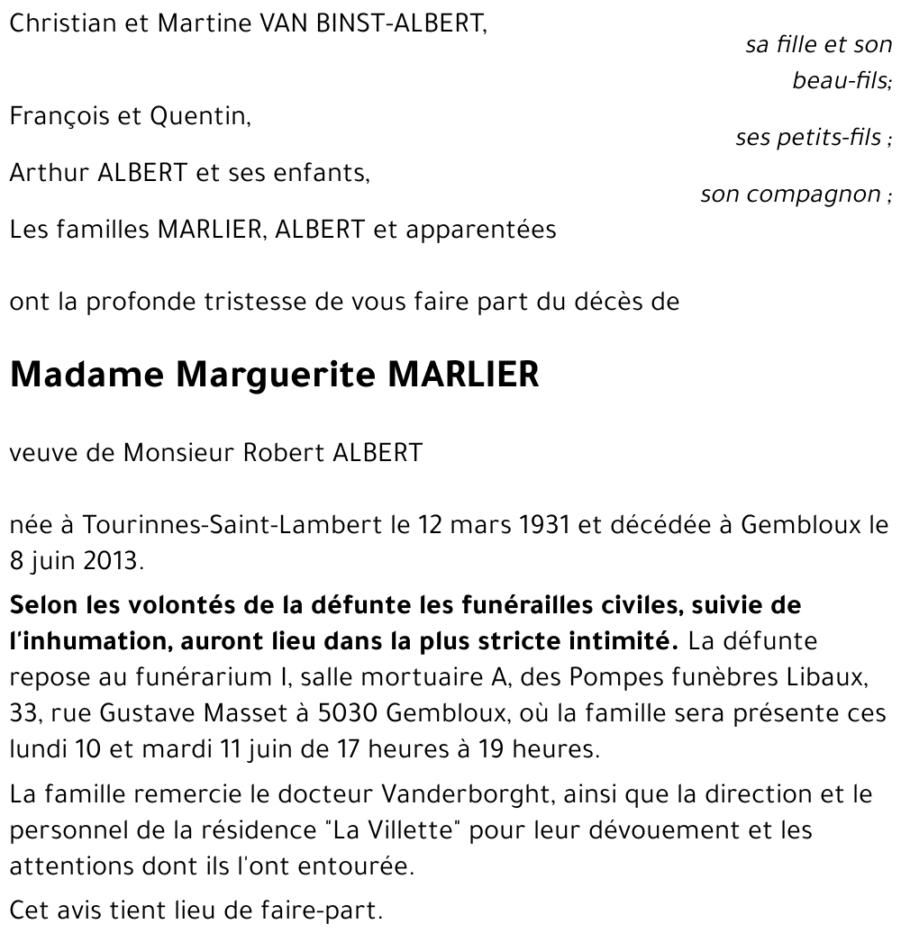 Marguerite MARLIER
