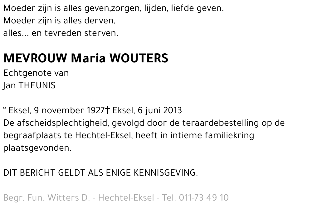 Maria Wouters