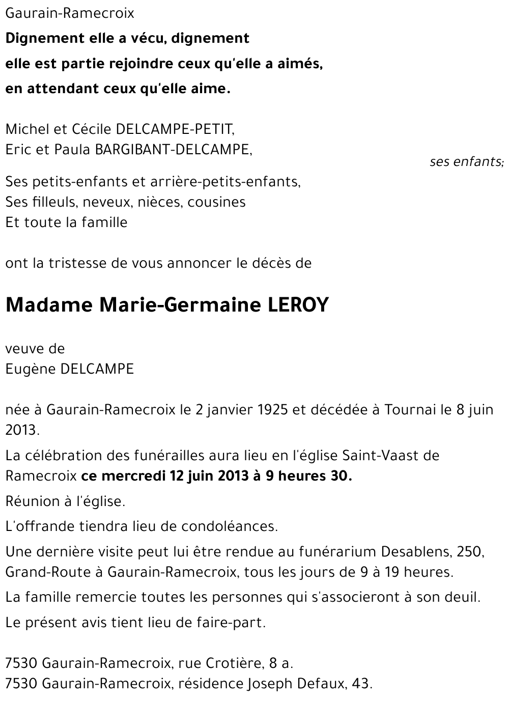 Marie-Germaine LEROY