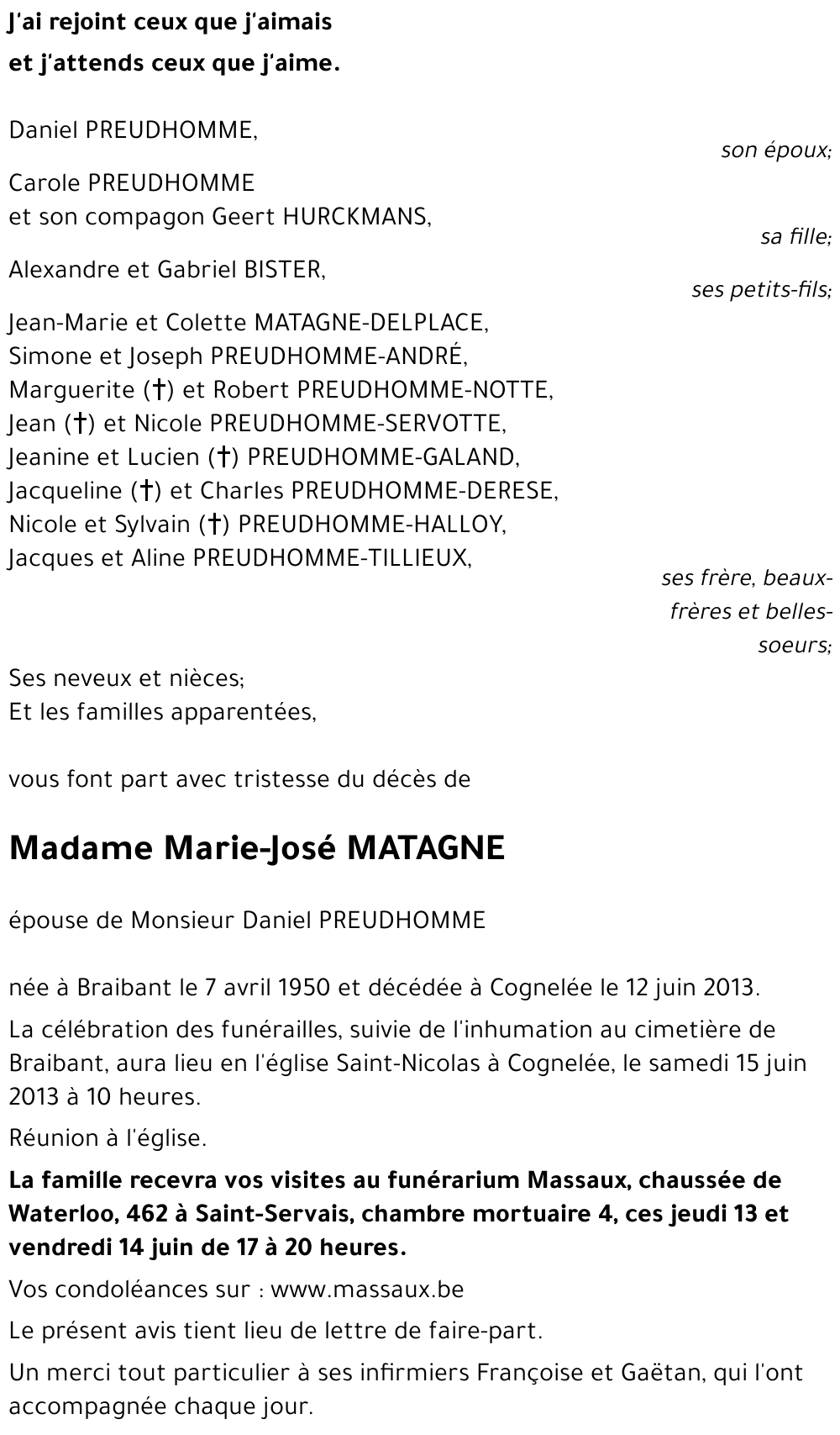 Marie-José MATAGNE