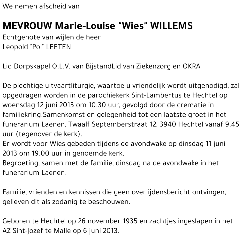 Marie-Louise Willems