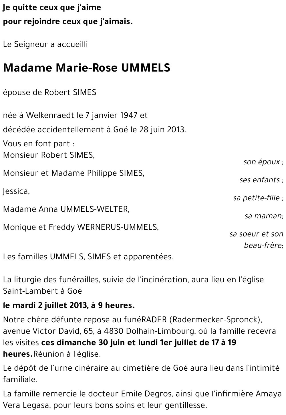 Marie-Rose UMMELS