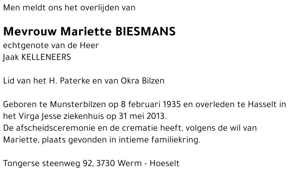 Mariette BIESMANS