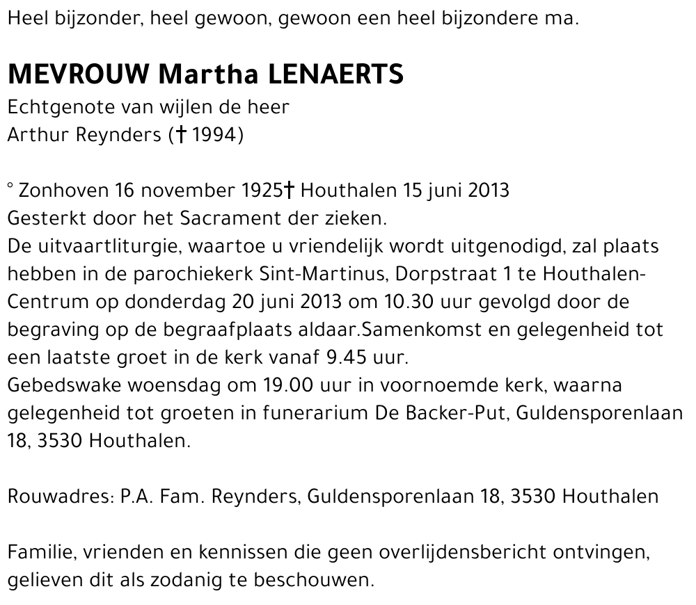 Martha LENAERTS