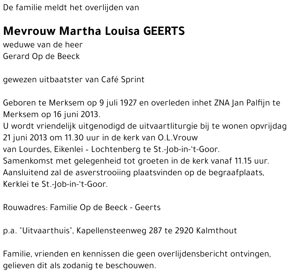 Martha Louisa Geerts