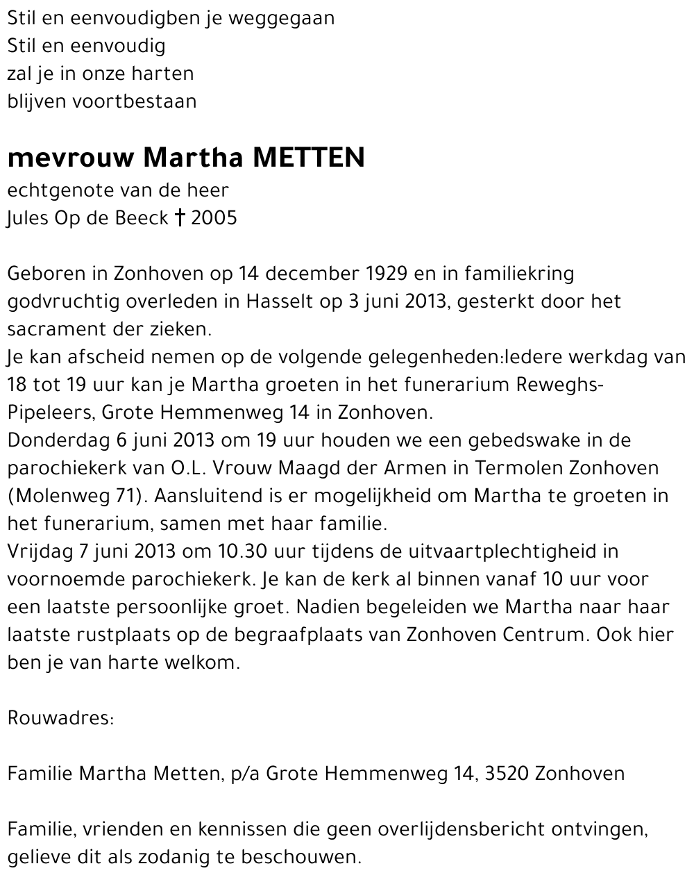 Martha Metten