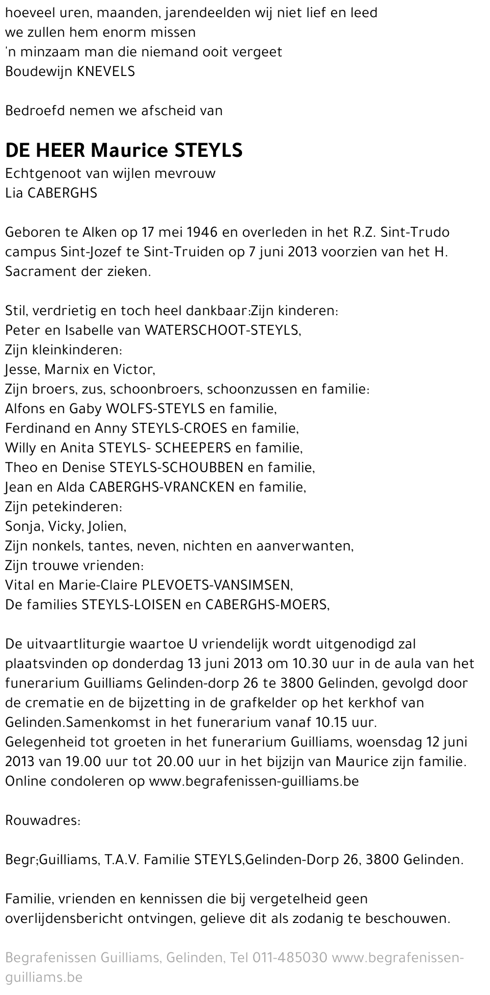 Maurice STEYLS