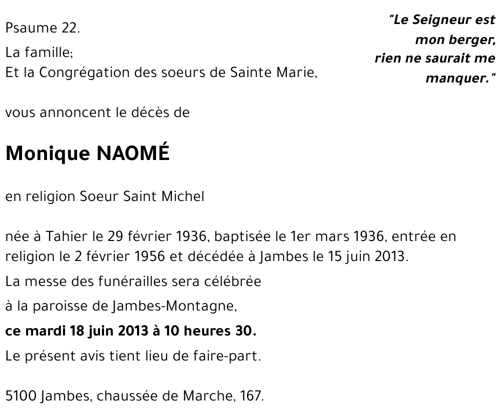 Monique NAOMÉ