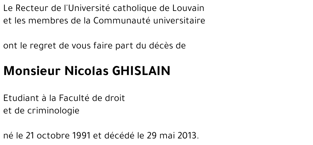 Nicolas GHISLAIN
