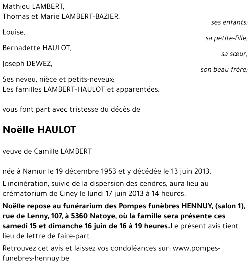 Noëlle HAULOT