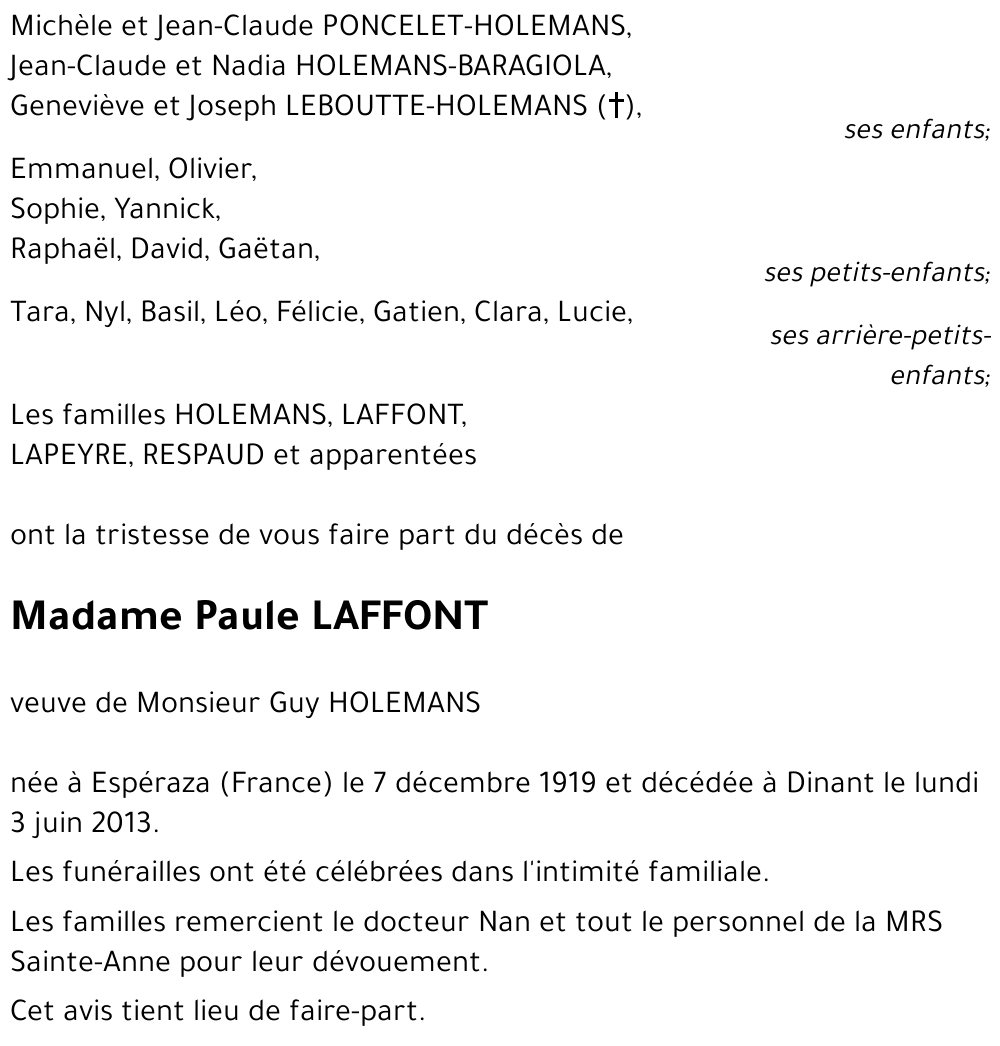 Paule LAFFONT