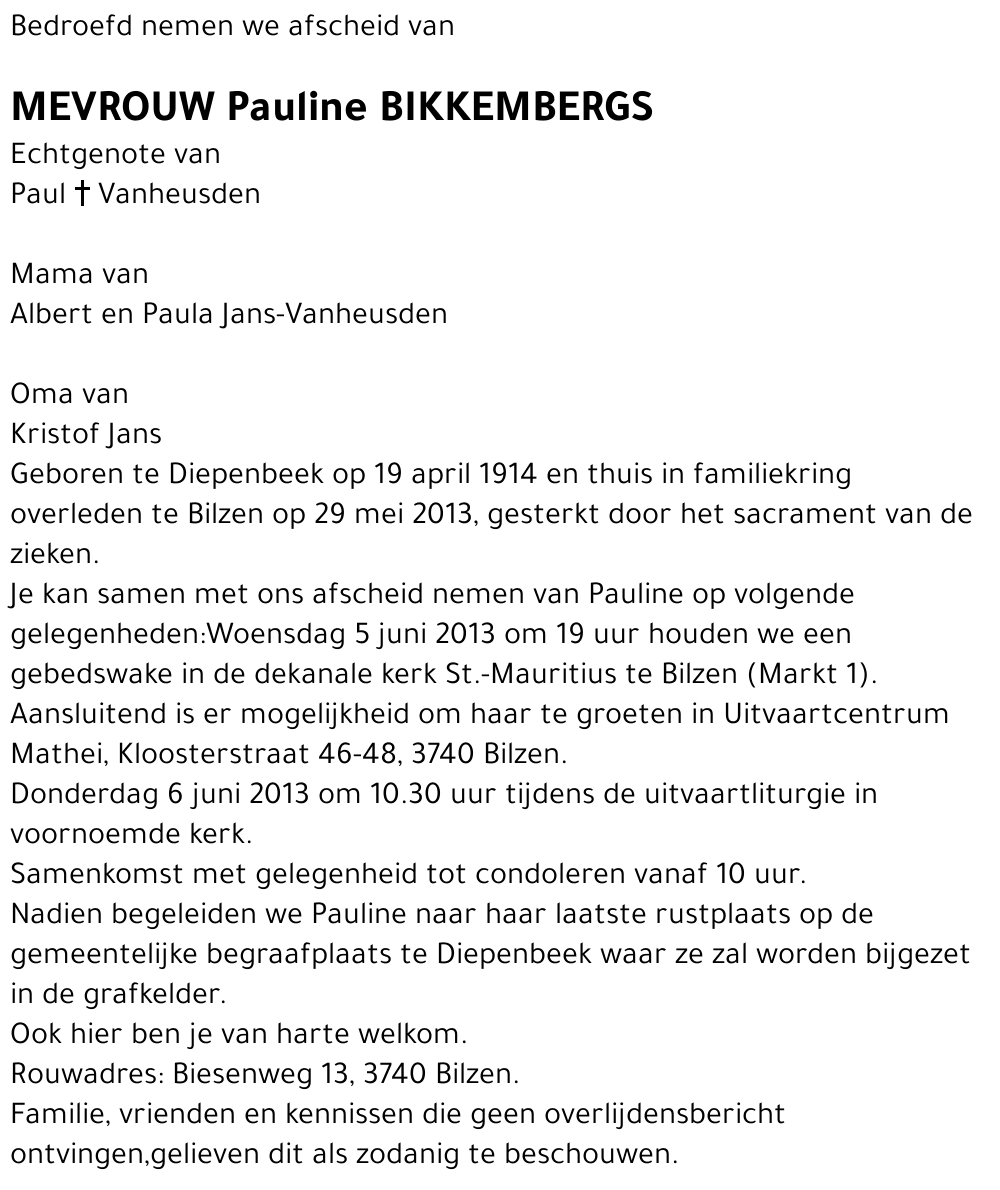 Pauline Bikkembergs