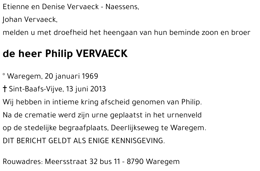 Philip VERVAECK