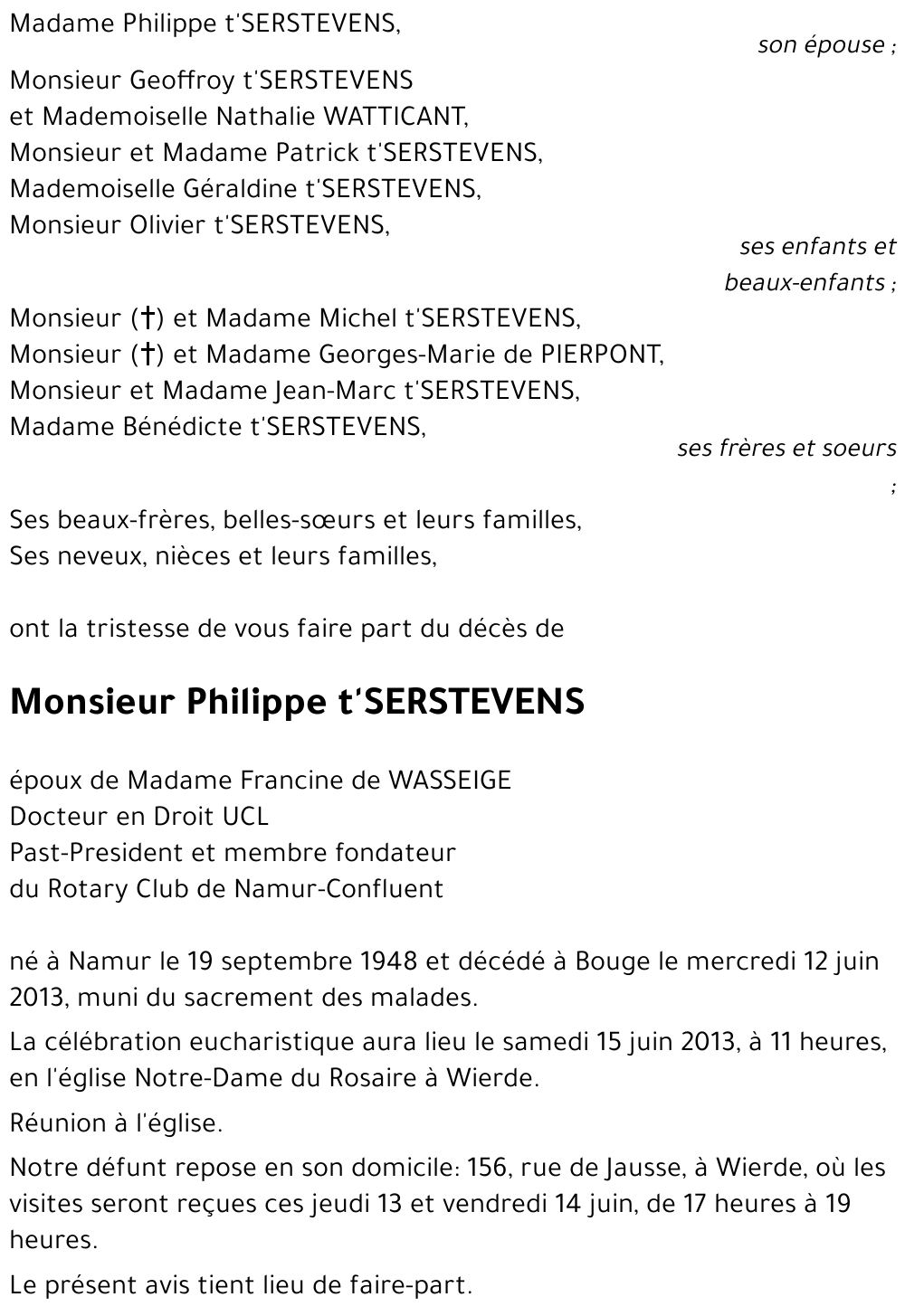 Philippe t'SERSTEVENS