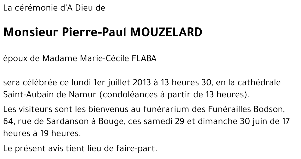 Pierre-Paul MOUZELARD
