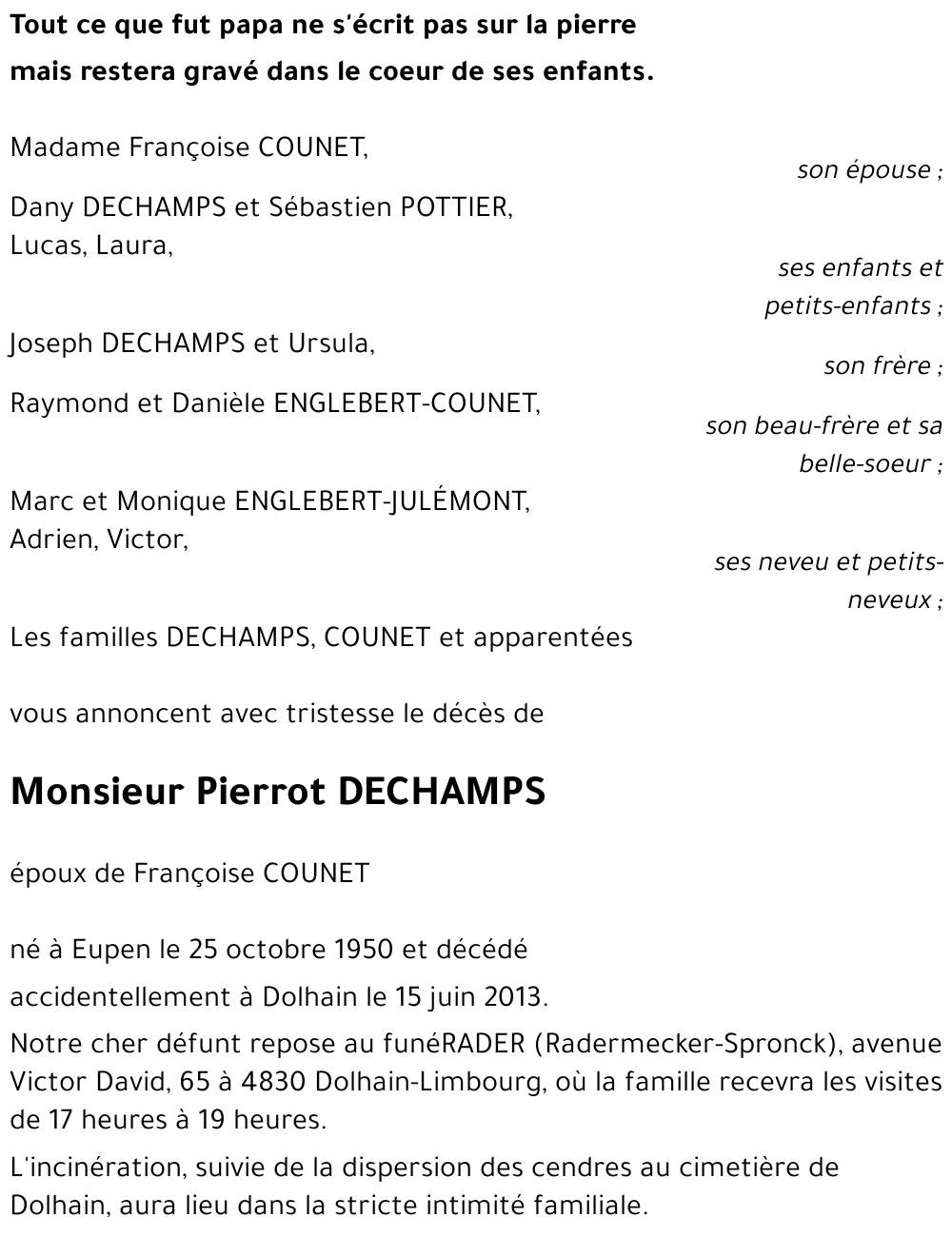 Pierrot DECHAMPS