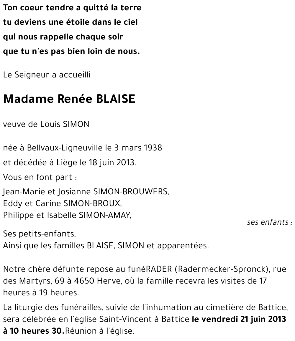 Renée BLAISE