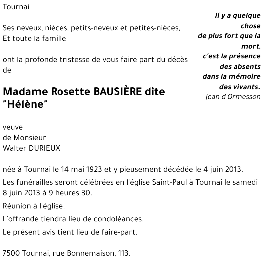 Rosette BAUSIÈRE
