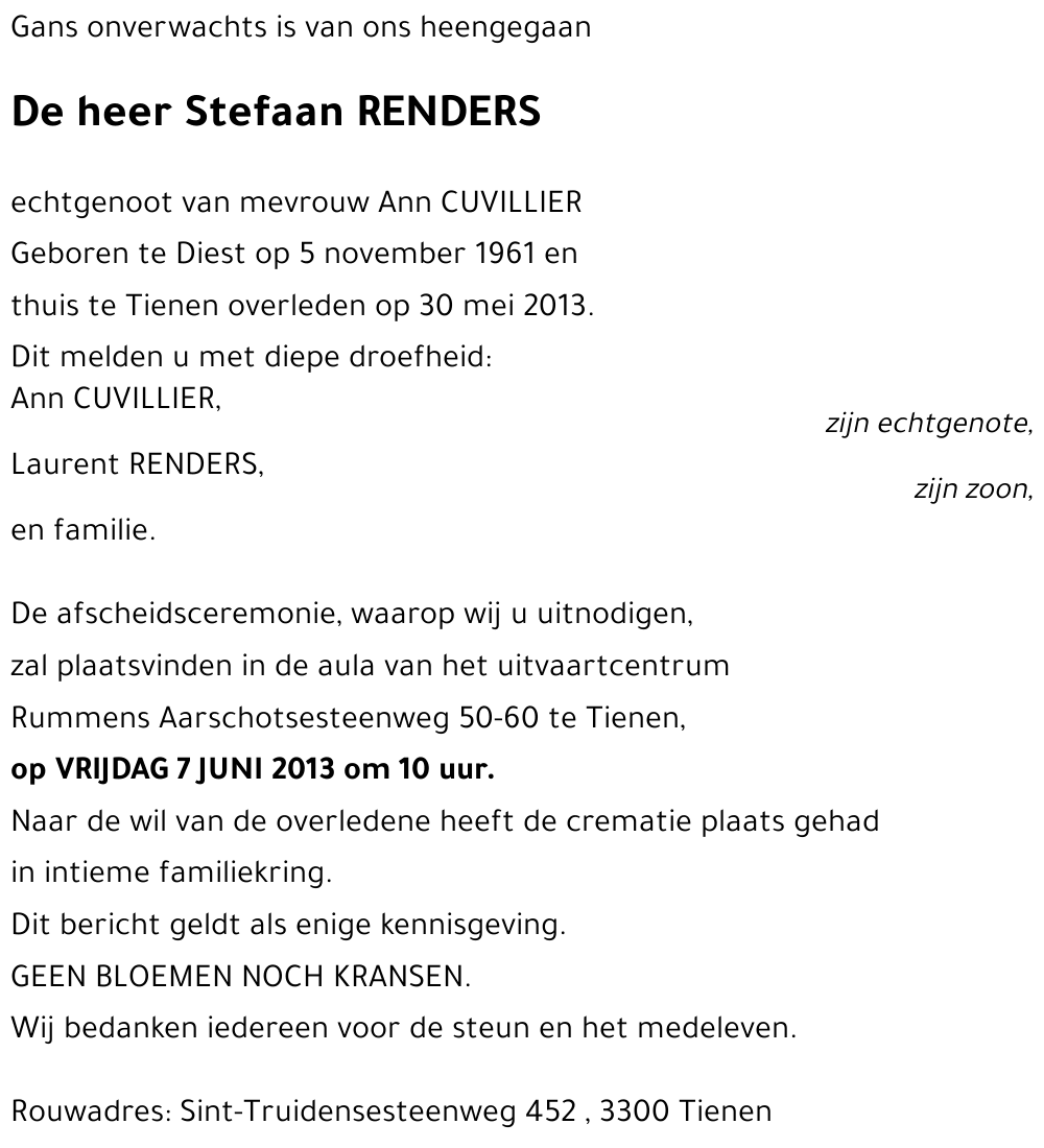 Stefaan RENDERS