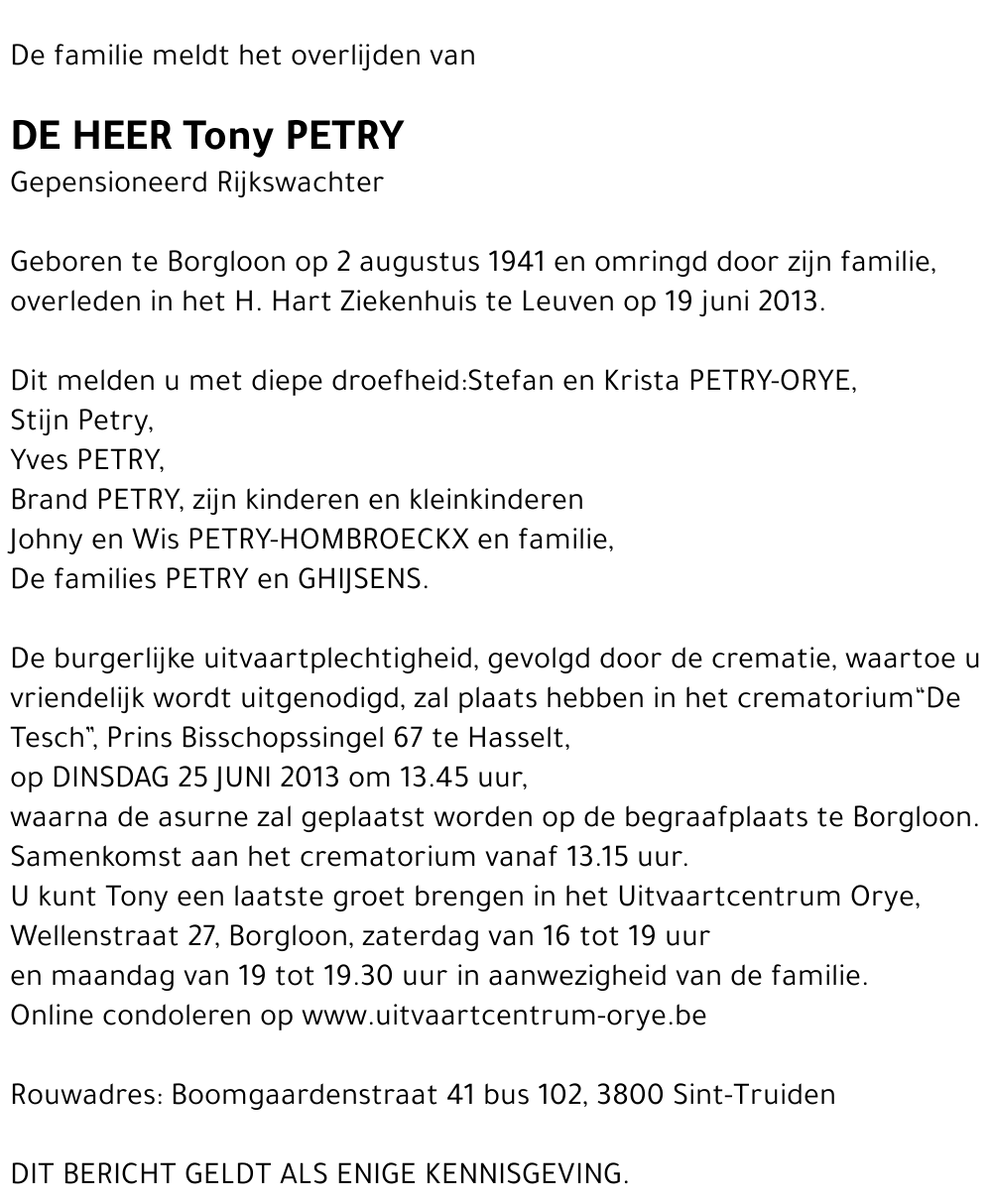 Tony Petry