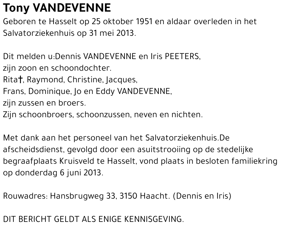 Tony Vandevenne