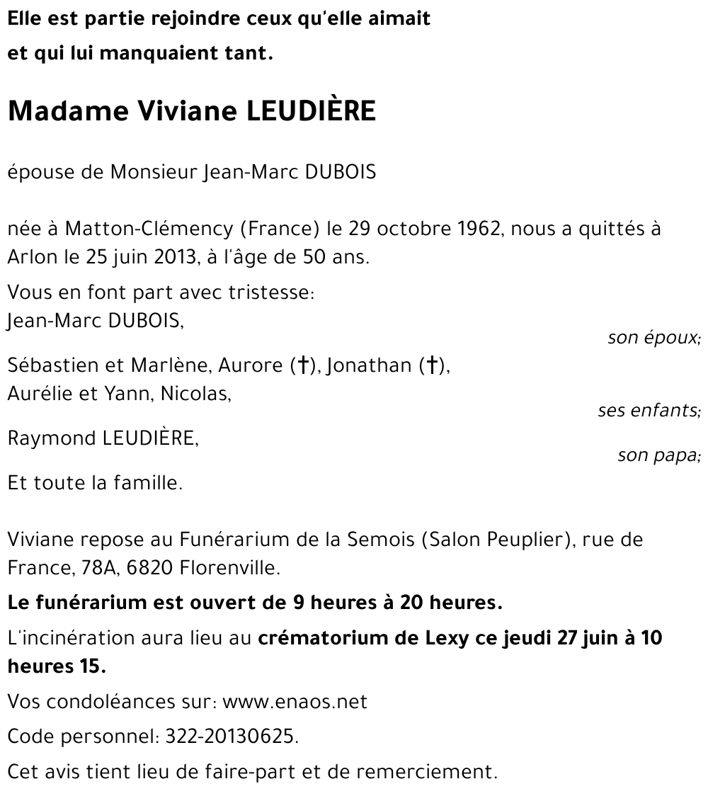 Viviane LEUDIÈRE