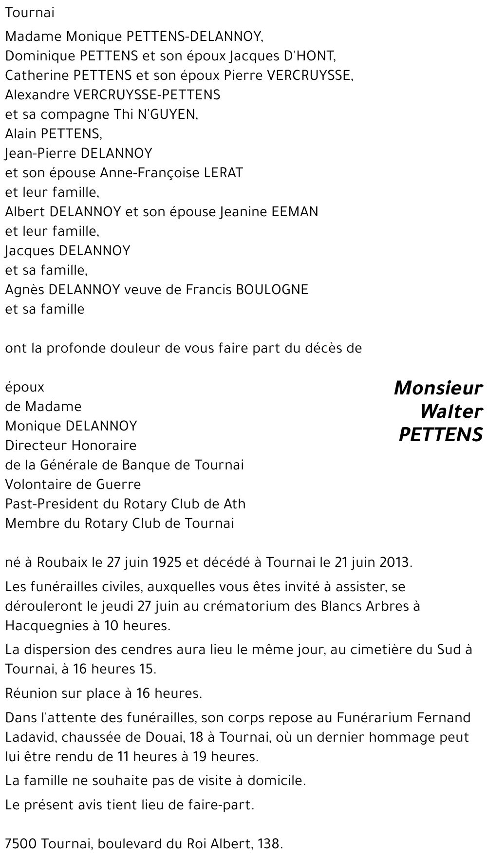 Walter PETTENS