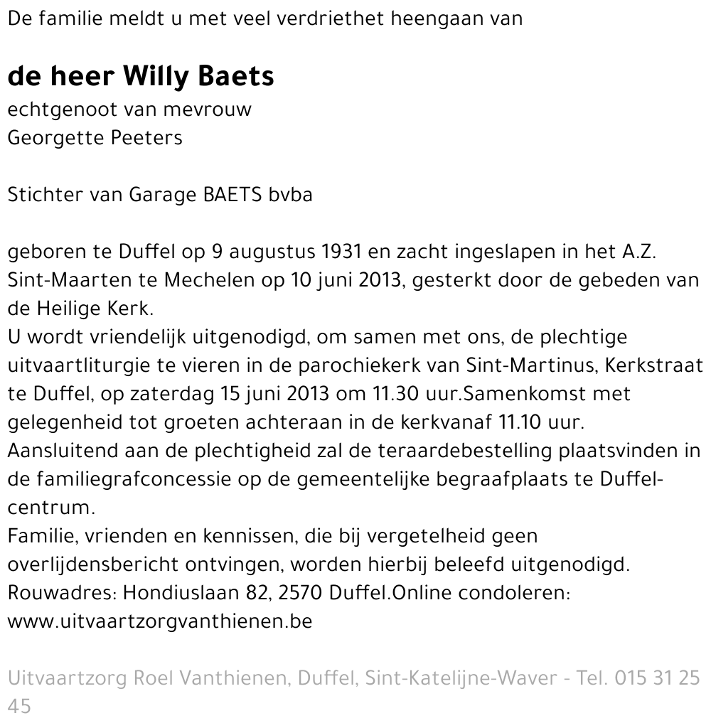 Willy Baets