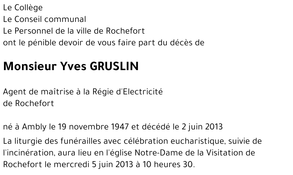 Yves GRUSLIN