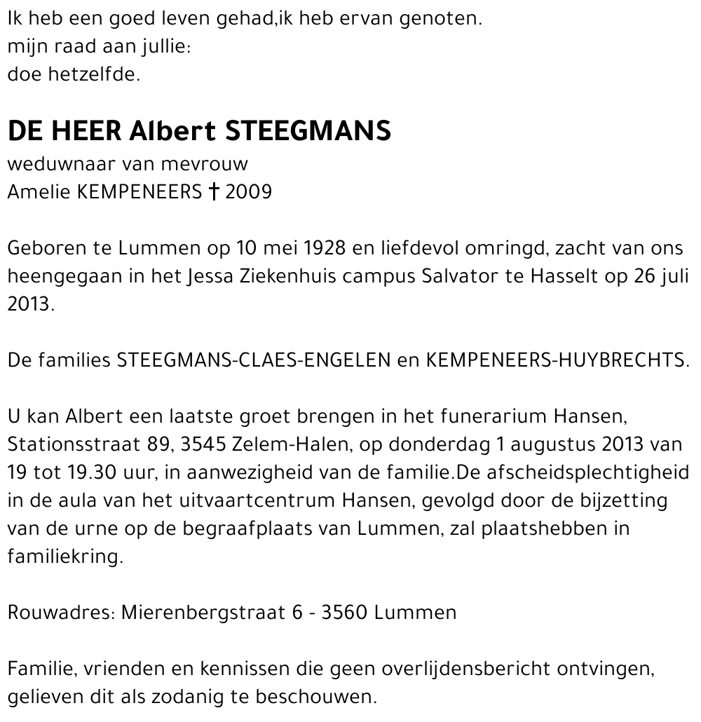 Albert STEEGMANS