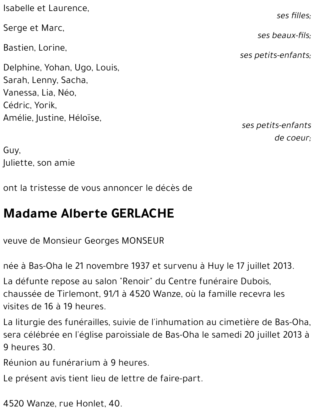 Alberte GERLACHE