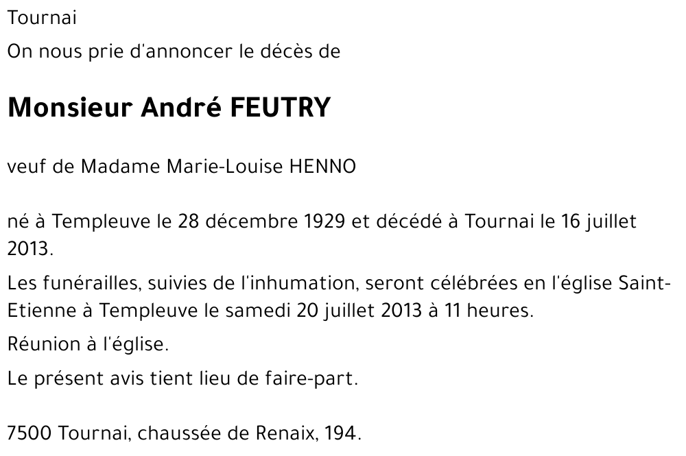 André FEUTRY