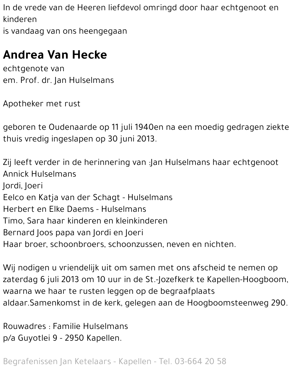 Andrea Van Hecke