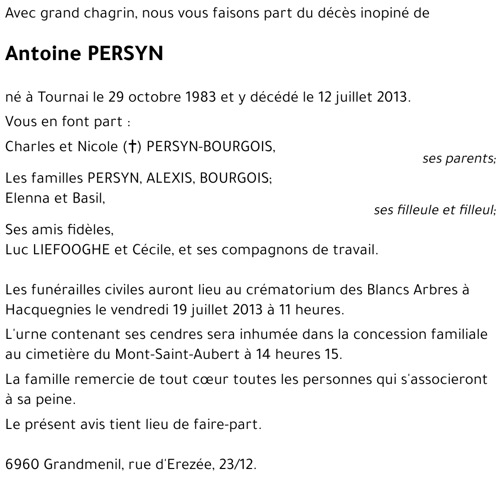 Antoine PERSYN