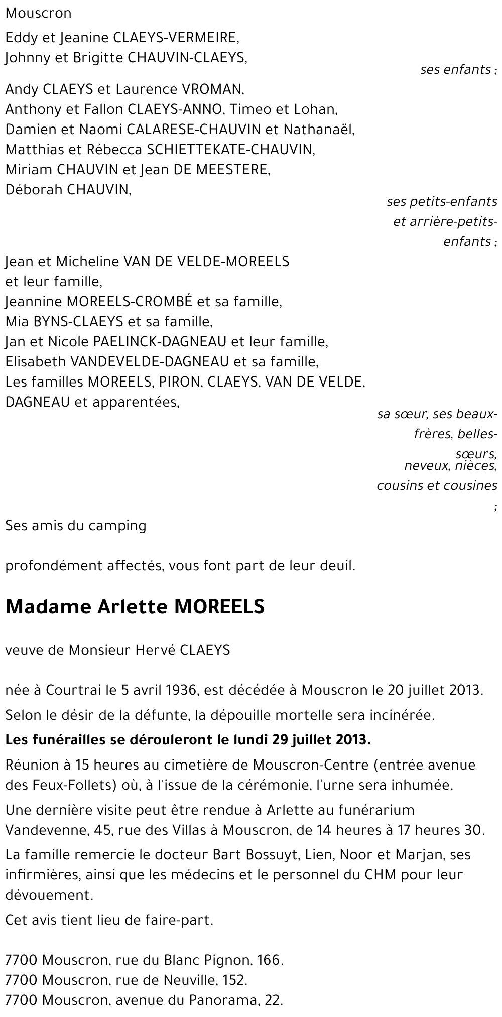 Arlette MOREELS