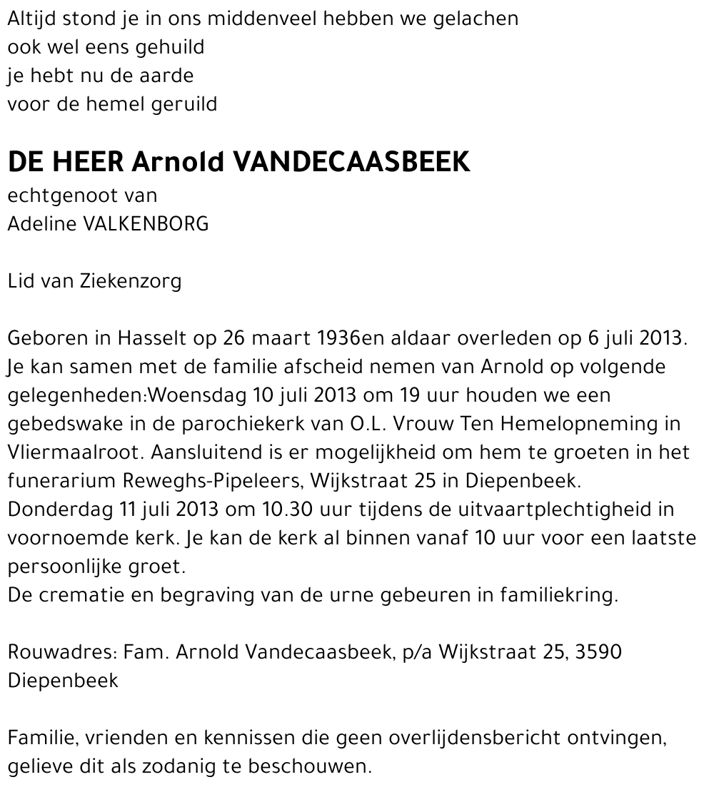 Arnold Vandecaasbeek