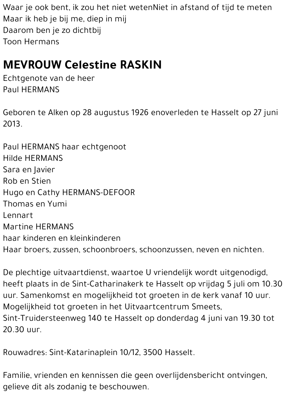 Celestine Raskin